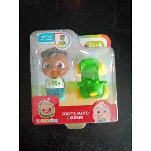 Cocomelon Cody's Moto Cruiser Figurine + Car Baby Ages 1 1/2-4